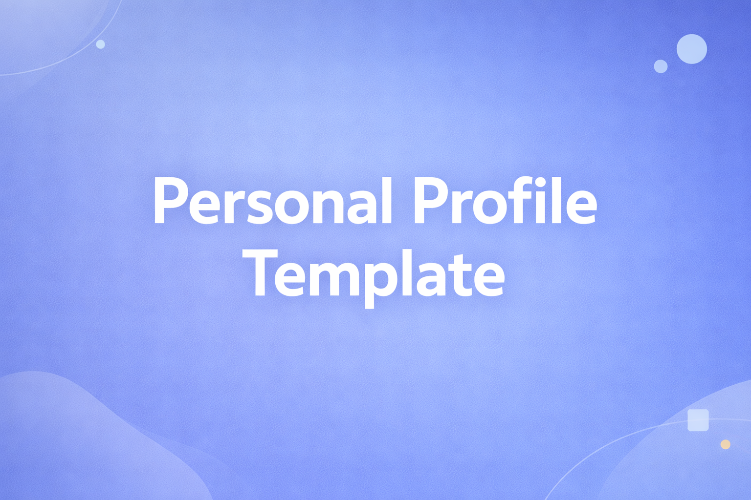OpenSource Profile Template